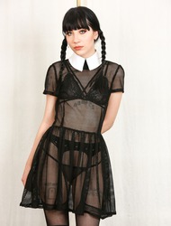 Goth Bitch Charlotte Sartre In Sexy Stockings