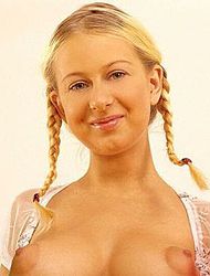 Busty Pigtailed Teen Fingering