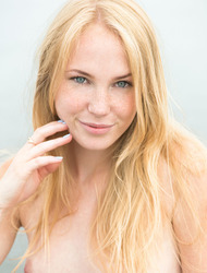 lovely beach-babe Runa down by the sea