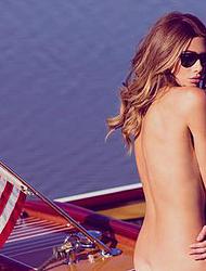 Maggie May Posing Naked On A Boat
